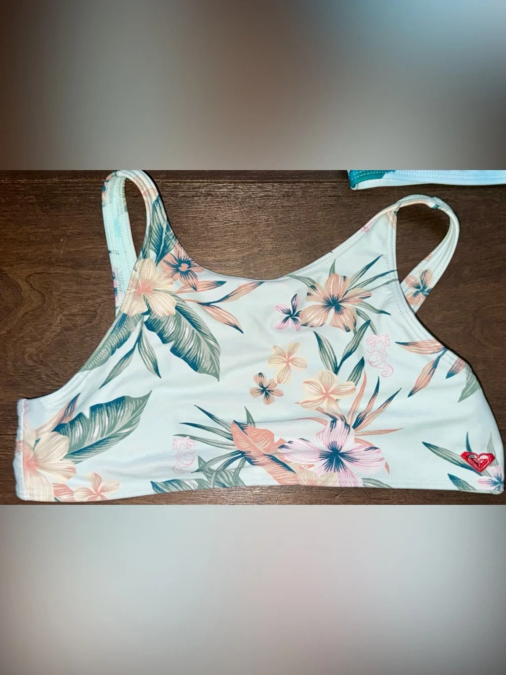 Girls Bikini Top Lot 6 Pc Roxy Billabong Mixed Brands Swimwear 14-16 | NWT | EUC